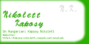 nikolett kaposy business card